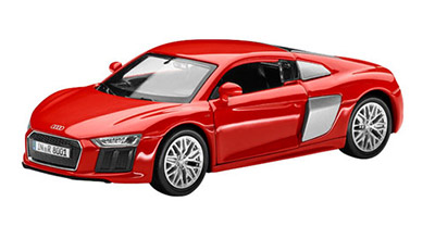 Audi R8 V10 pullback car 1:38, Dynamite Red