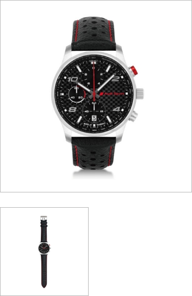 Audi Sport クロノグラフ Carbon メンズ（シルバー/ブラック）