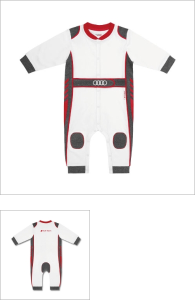 Audi Sport ロングスリーブベビーボディスーツ （レーサー）