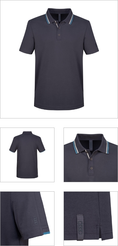 Audi Poloshirt, Mens, dark grey S