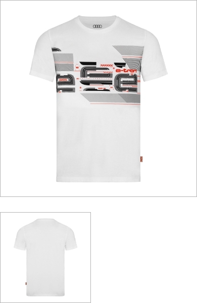 Audi e-tron メンズＴシャツ（ホワイト）