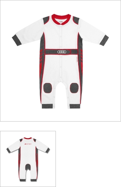 Audi Sport ロングスリーブ ベビーボディスーツ （レーサー）