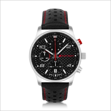 Audi Sport クロノグラフ Carbon メンズ（シルバー/ブラック）