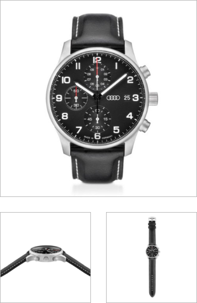 Audi chronograph (black / silver)