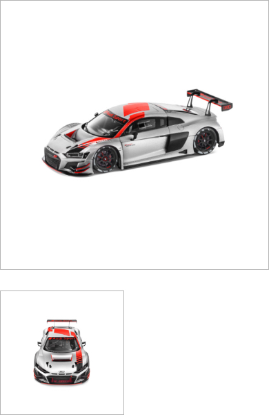 Audi R8 LMS 2019, silver, 1:43