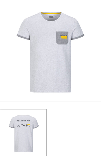 quattro メンズＴシャツ （ライトグレー）