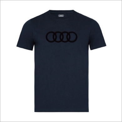 Audi Rings メンズ Tシャツ（ダークブルー）