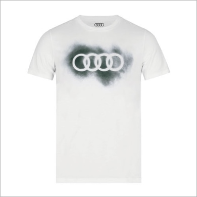 Audi Rings メンズＴシャツ（ホワイト）