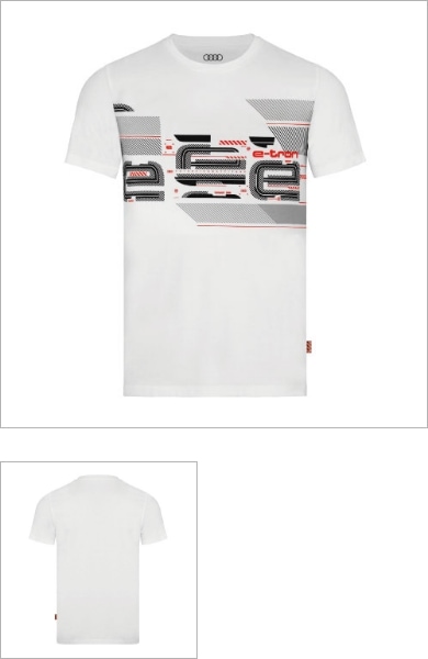 Audi e-tron メンズＴシャツ（ホワイト）