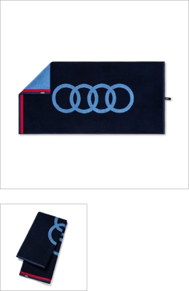 Audi タオル 50x100cm（ダークブルー）