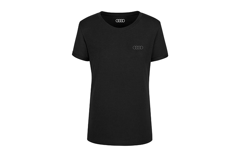 ATLEIN 売れ筋商品|||アトレイン Tシャツ トップス レディース T-shirts Black Audi collection